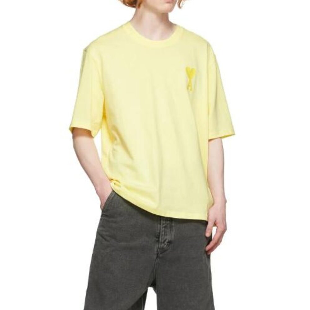 BNWT SS22 AMI DE COEUR YELLOW TSHIRT S & M